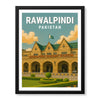 Rawalpindi Pakistan Illustration City Poster | Travel Artwork #00749