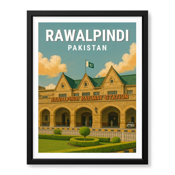 Rawalpindi Pakistan Illustration City Poster | Travel Artwork #00749