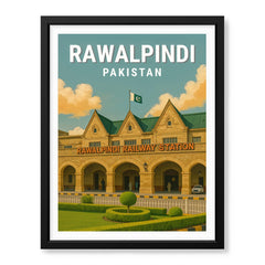 Rawalpindi Pakistan Illustration City Poster | Travel Artwork #00749