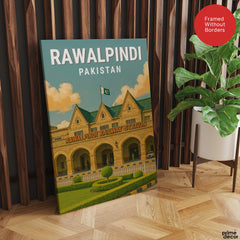 Rawalpindi Pakistan Illustration City Poster | Travel Artwork #00749