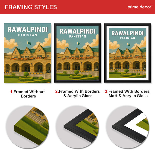 Rawalpindi Pakistan Illustration City Poster | Travel Artwork #00749