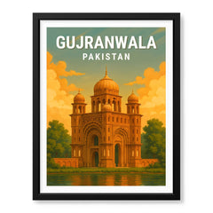 Gujranwala Pakistan Illustration City Poster | Travel Artwork #00752
