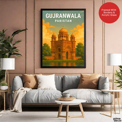 Gujranwala Pakistan Illustration City Poster | Travel Artwork #00752