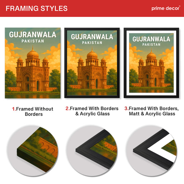 Gujranwala Pakistan Illustration City Poster | Travel Artwork #00752