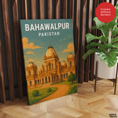 Bahawalpur Pakistan Illustration City Poster | Travel Artwork #00758