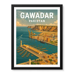 Gawadar Pakistan Illustration City Poster | Travel Artwork #00760