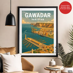 Gawadar Pakistan Illustration City Poster | Travel Artwork #00760