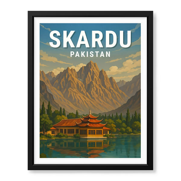 Skardu Northern Pakistan Illustration Poster | Travel Artwork #00763