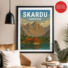 Skardu Northern Pakistan Illustration Poster | Travel Artwork #00763