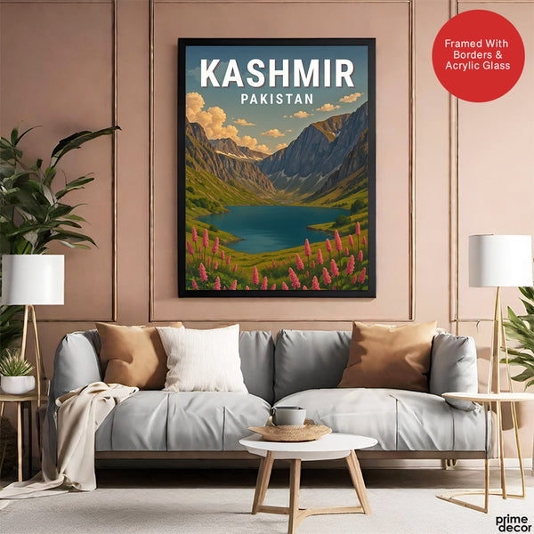 Kashmir Northern Pakistan Illustration Poster | Travel Artwork #00764