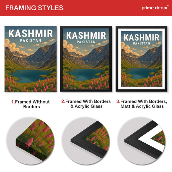 Kashmir Northern Pakistan Illustration Poster | Travel Artwork #00764