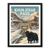 Khunjerab Pass Northern Pakistan Illustration Poster | Travel Artwork #00767
