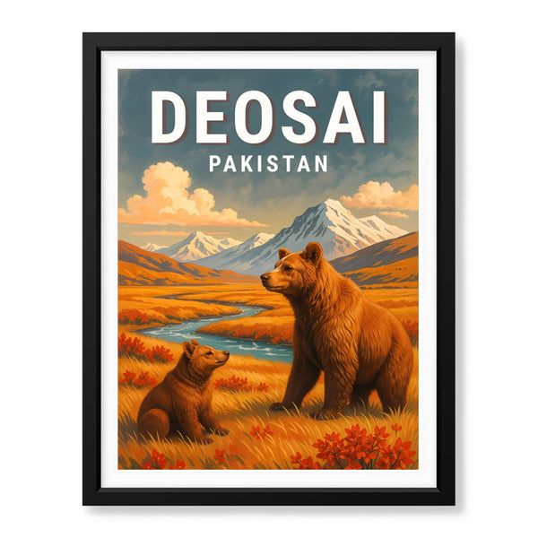 Deosai Plains Northern Pakistan Illustration Poster | Travel Artwork #00768