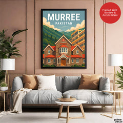 Murree Northern Pakistan Illustration Poster | Travel Artwork #00769