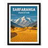 Sarfaranga Cold Desert Northern Pakistan Illustration Poster | Travel Artwork #00770