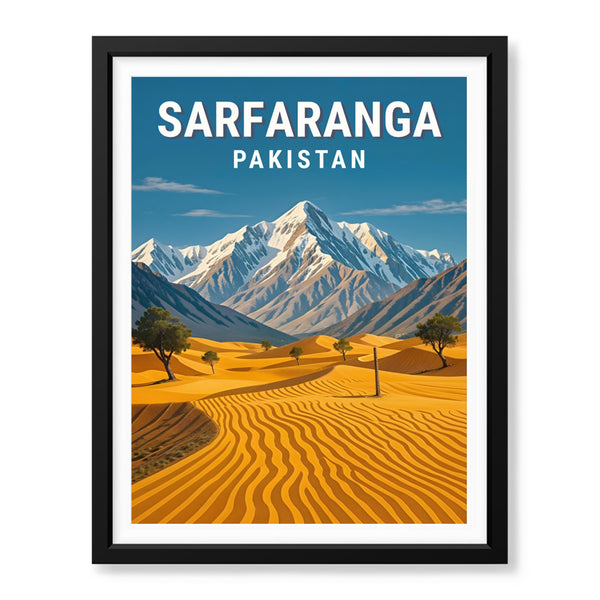 Sarfaranga Cold Desert Northern Pakistan Illustration Poster | Travel Artwork #00770