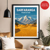 Sarfaranga Cold Desert Northern Pakistan Illustration Poster | Travel Artwork #00770