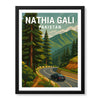 Nathia Gali Northern Pakistan Illustration Poster | Travel Artwork #00771