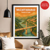 Muzaffarabad Northern Pakistan Illustration Poster | Travel Artwork #00775