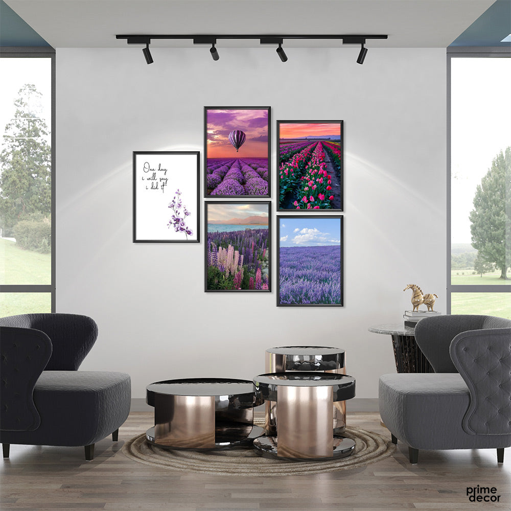 Natherland Tulip Fields (9 Panel) Nature & Motivational Wall Art - Prime Décor