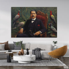 Abstract Beautiful Portrait Of Allama Iqbal (Single Panel) Abstract Wall Art