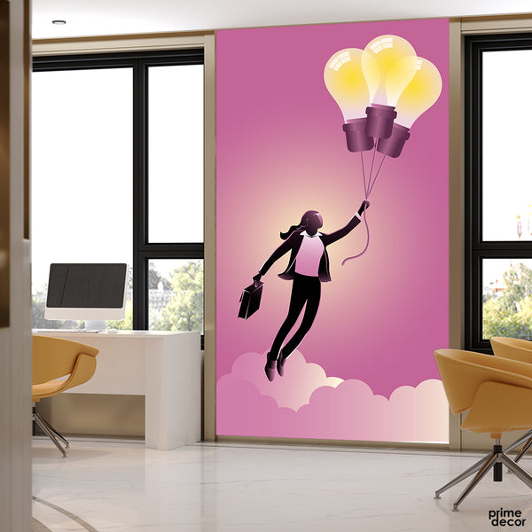 Flying With The Success Light | Office Wallpaper Mural