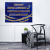 Durood E Ibrahim Blue & Gold Acrylic Calligraphy | Handmade Painting