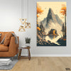 Classic View Of Mountains From Lake (Single Panel) Nature Wall Art