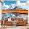 Beautiful Mountains View Covered With Snow | Landscape Wallpaper Mural