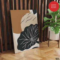 Black & White Flower Portrait Over Colorful Background | Abstract Floral Artwork #0086 - Prime Décor