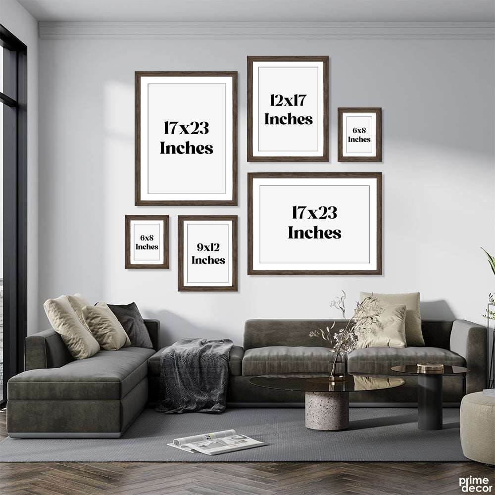 Acadia Brown Coffee Café Tan (6 Panel) Vintage Wall Art - Prime Décor