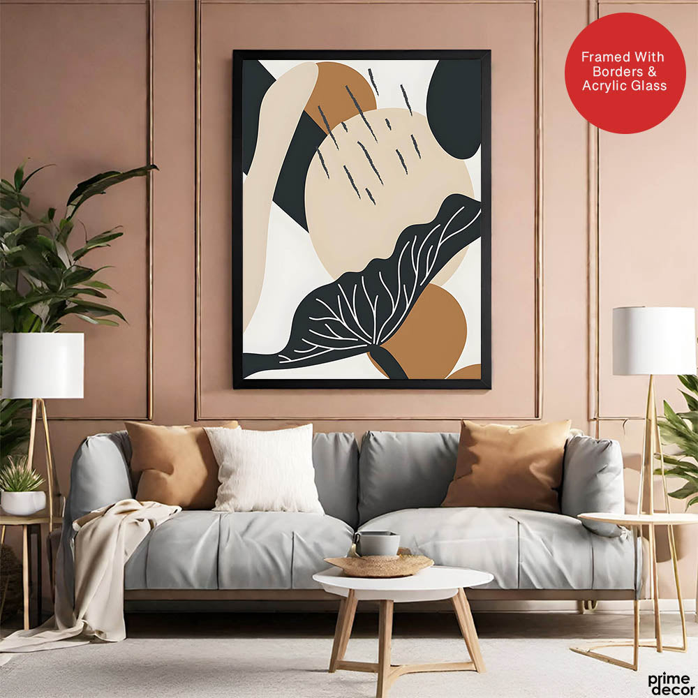 Black & White Flower Portrait Over Colorful Background | Abstract Floral Artwork #0087 - Prime Décor