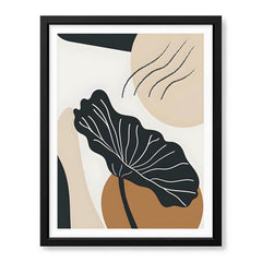 Black & White Flower Portrait Over Colorful Background | Abstract Floral Artwork #0088 - Prime Décor