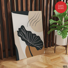 Black & White Flower Portrait Over Colorful Background | Abstract Floral Artwork #0088 - Prime Décor