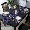 Denim Blue & Purple Palm Trees Pattern | Table Runner and Placemat Set