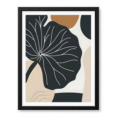 Black & White Flower Portrait Over Colorful Background | Abstract Floral Artwork #0089 - Prime Décor