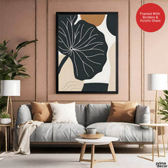Black & White Flower Portrait Over Colorful Background | Abstract Floral Artwork #0089 - Prime Décor