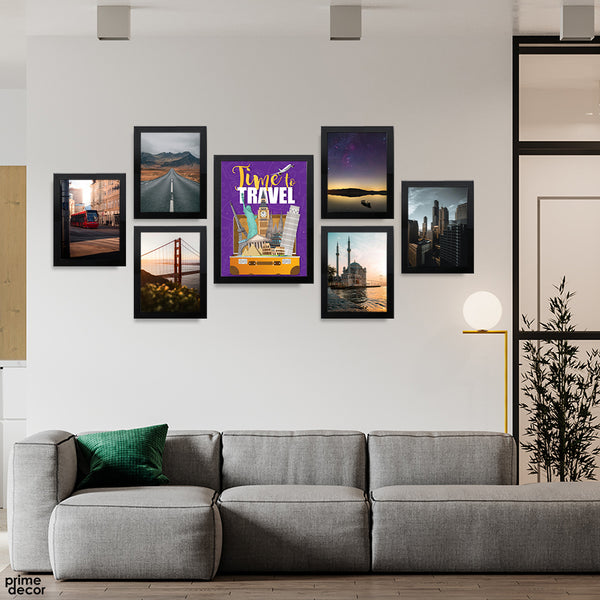 Time To Travel (7 Panel) Travel Wall Art