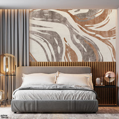 Gold & Brown Abstract Art Patterns | Abstract Wallpaper Mural