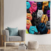 Colorful Cats With Beautiful Eyes | Animal Tapestry