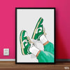 Air Jordan in Green  | Sports Poster Wall Art