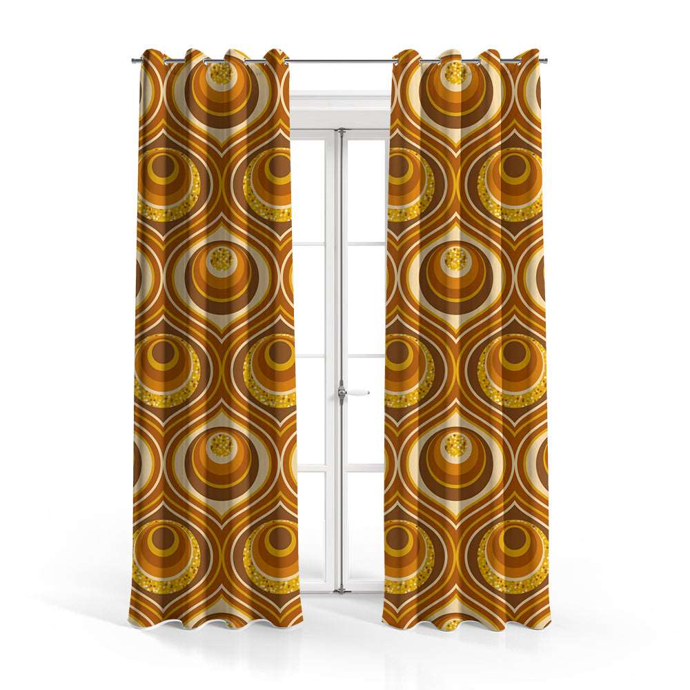 50's Retro Geometric Pattern | Abstract Curtains #093 - Prime Décor
