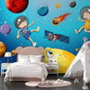 Moon with Happy Face Galaxy Theme | Kids Wallpaper Mural