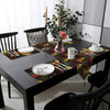 Tigers & Hibiscus Tropical Leaves Pattern | Table Runner and Placemat Set