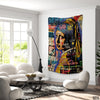 Girl With A Pearl Earring Inspired Graffiti Style Art | Graffiti Tapestry