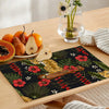Tigers & Hibiscus Tropical Leaves Pattern | Table Runner and Placemat Set