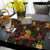 Tigers & Hibiscus Tropical Leaves Pattern | Table Runner and Placemat Set