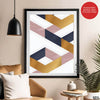 Colorful Geometric Shapes Abstract Design | Abstract Office Artwork #0099