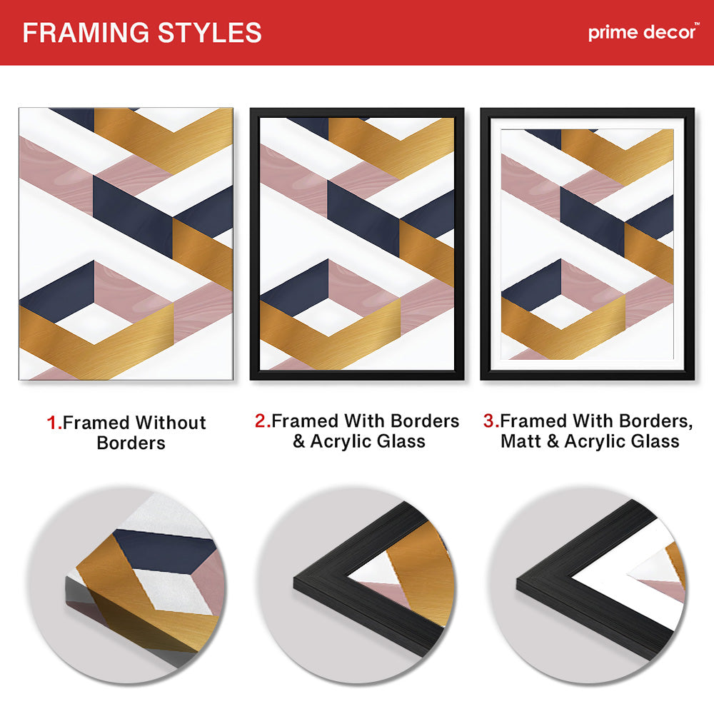 Colorful Geometric Shapes Abstract Design | Abstract Office Artwork #0099 - Prime Décor