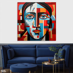 Abstract Beautiful Face Art Design (Single Panel) Fashion Wall Art